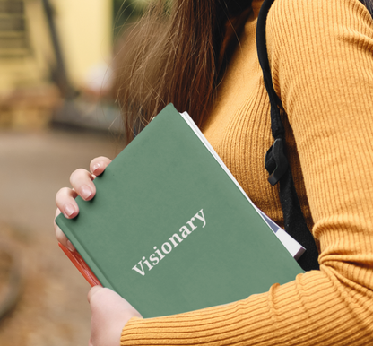 Visionary A5 Hard Cover Notebook | Green & White